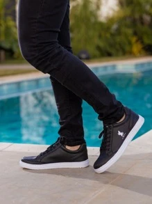 Men Sneakers - 黑與白 - 查看 2