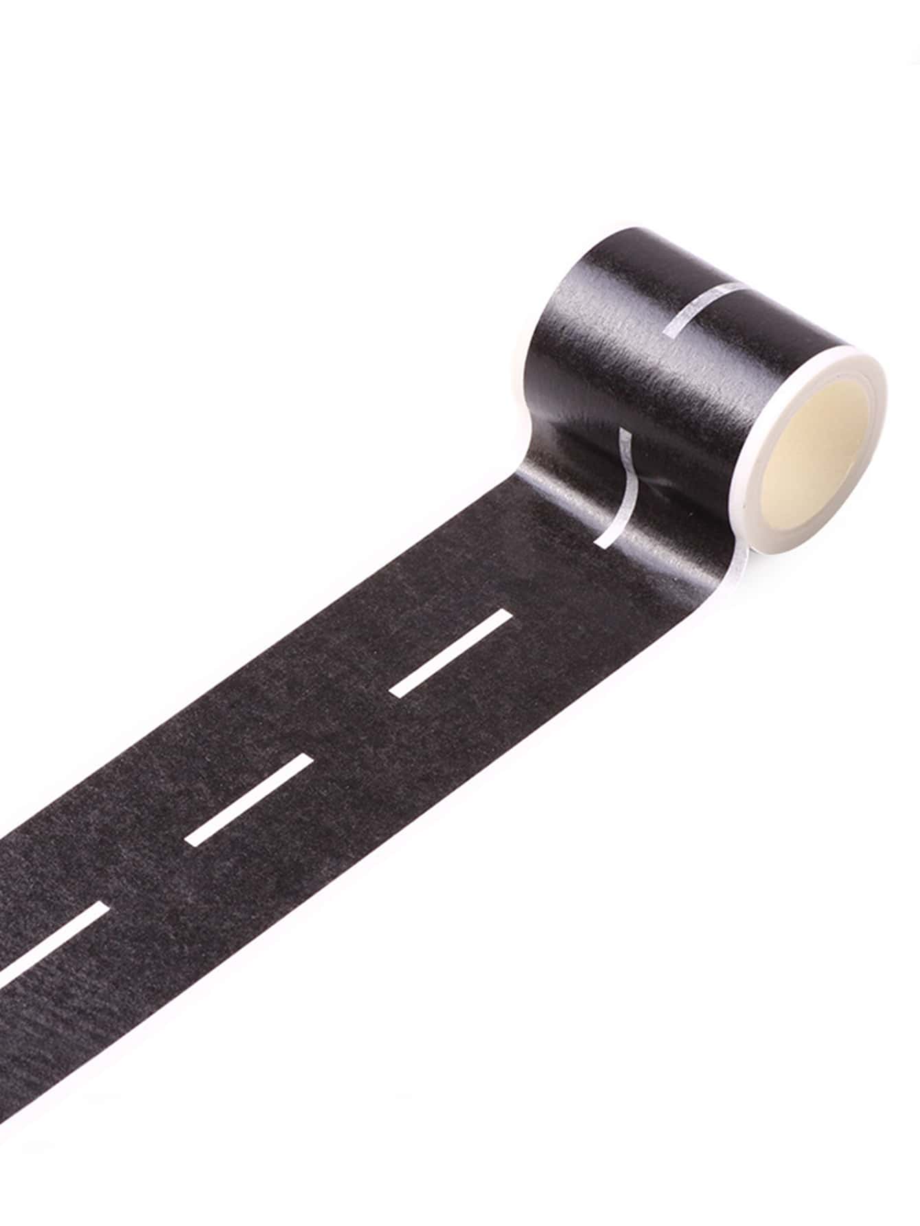 1 Cuộn Băng Keo Đường Bộ, Đường Sắt Và Giấy Hoạt Hình Tự Làm, Băng Keo Đường Sắt Và Đường Cao Tốc, Miếng Dán Cong Cho Xe Hơi Và Tàu Hỏa - màu đen - Xem 1