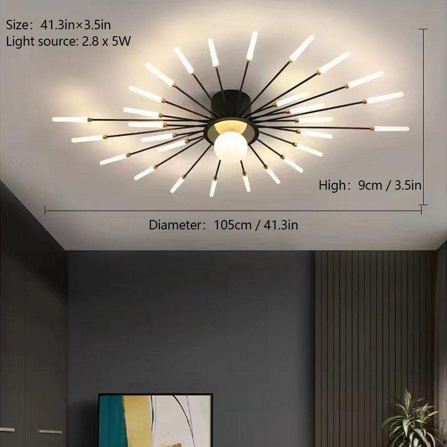 1 Set moderno LED Lámpara plafón , natural Luz negro incorporado