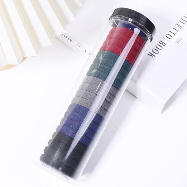 20pcs/Box Women's Nylon Small Ring Colored Cute & Simple Elastic Hair Ties Ponytail Holders Hair Elastics Hair Rubber Bands Scrunchies Hair Rope