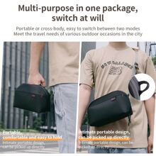 Ulanzi Traker Tech Pouch Waterproof Large Capacity Photography Storage Carry Bag Tech Organizer Pouch For Camera Battery SD Card - Black - View 4