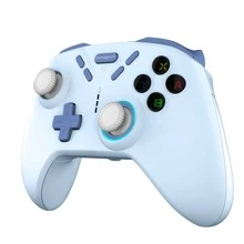 1入組藍色的①無線
②無鋼圈遊戲手柄帶支架適用於++ - 冰川藍 - 查看 1