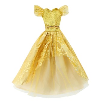 時尚玩偶洋裝超大裙擺婚禮派對半身裙公主衣服適用於玩偶配件11.5英寸女孩兒童玩具禮品(不包括玩偶)