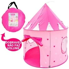 Barraca Castelo das Princesas Infantil Meninas Tenda Toca Super Grande Dm Toys DMT5390 - Rosa chiclete - Visão 2