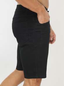 Men Denim Shorts - màu đen - Xem 5