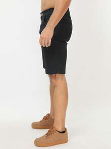 Men Denim Shorts - màu đen - Xem 3