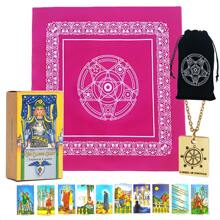 Tarjetas de tarot El paquete (español edición),Smith- Tarot Deck + Colgante Rueda De La Fortuna 10*6cm,Conjunto de 4 piezas - Multicolor - Ver 1