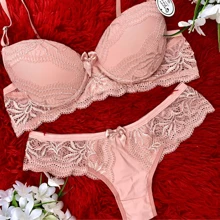 Women Bra & Panty Sets - 淺粉色 - 查看 2