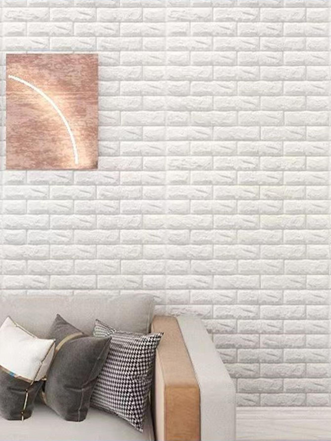 10pcs Brick Pattern Wall Paper SHEIN UK
