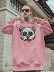 Men Sweatshirts - 淺粉色 - 查看 1