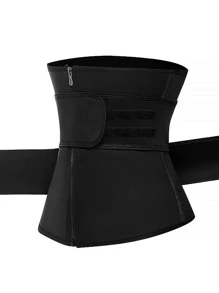 运动户外 1 件女式黑色氯丁橡胶腰带塑身衣腰部训练器紧身胸衣健身房配件腹部瘦身束腹带，腰带腹部瘦身束身衣