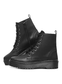 Women Fashion Boots - 黑色 - 查看 4