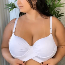 Plus Size Bras & Bralettes - 白色 - 查看 3