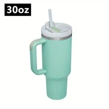 1 Gói Bình Giữ Nhiệt Bằng Thép Không Gỉ, Bình Giữ Nhiệt Treo Tường Đôi Hộ Gia Đình Màu Xanh Bạc Hà - Màu xanh Bạc hà - Xem 1