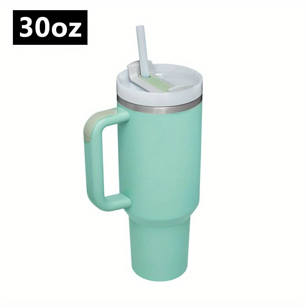 1 Gói Bình Giữ Nhiệt Bằng Thép Không Gỉ, Bình Giữ Nhiệt Treo Tường Đôi Hộ Gia Đình Màu Xanh Bạc Hà - Màu xanh Bạc hà - Xem 1