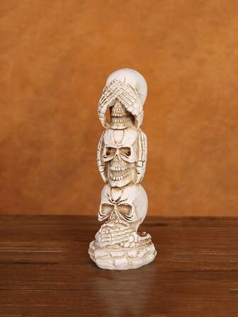 1pc Skull Decoration For Party, Suitable For Creating Spooky Atmosphere, Also Suitable For Haunted House, Ghost & Mystery Party, For Scary Props Display Best Gifts Birthday