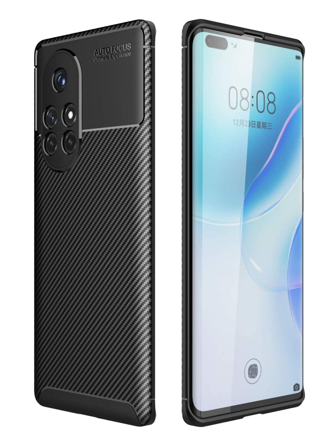 Funda Case Ligero Anti Golpes Para Huawei Nova 8 Rugged Carbon - Negro - Ver 1