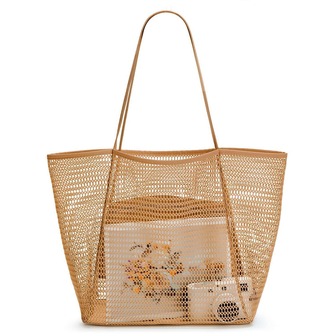 Mesh Beach Tote Large Bag 2023 Upgrade For Women With Multiple Pockets For Family Travel Swimming Waterproof Pool Bag