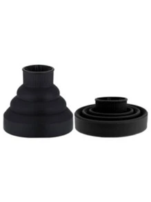 Universal Foldable Hair Dryer Diffuser For Curls And Blow Drying - Hair Curl Diffuser Cover And Hair Styling Tool Accessory - Black - View 1