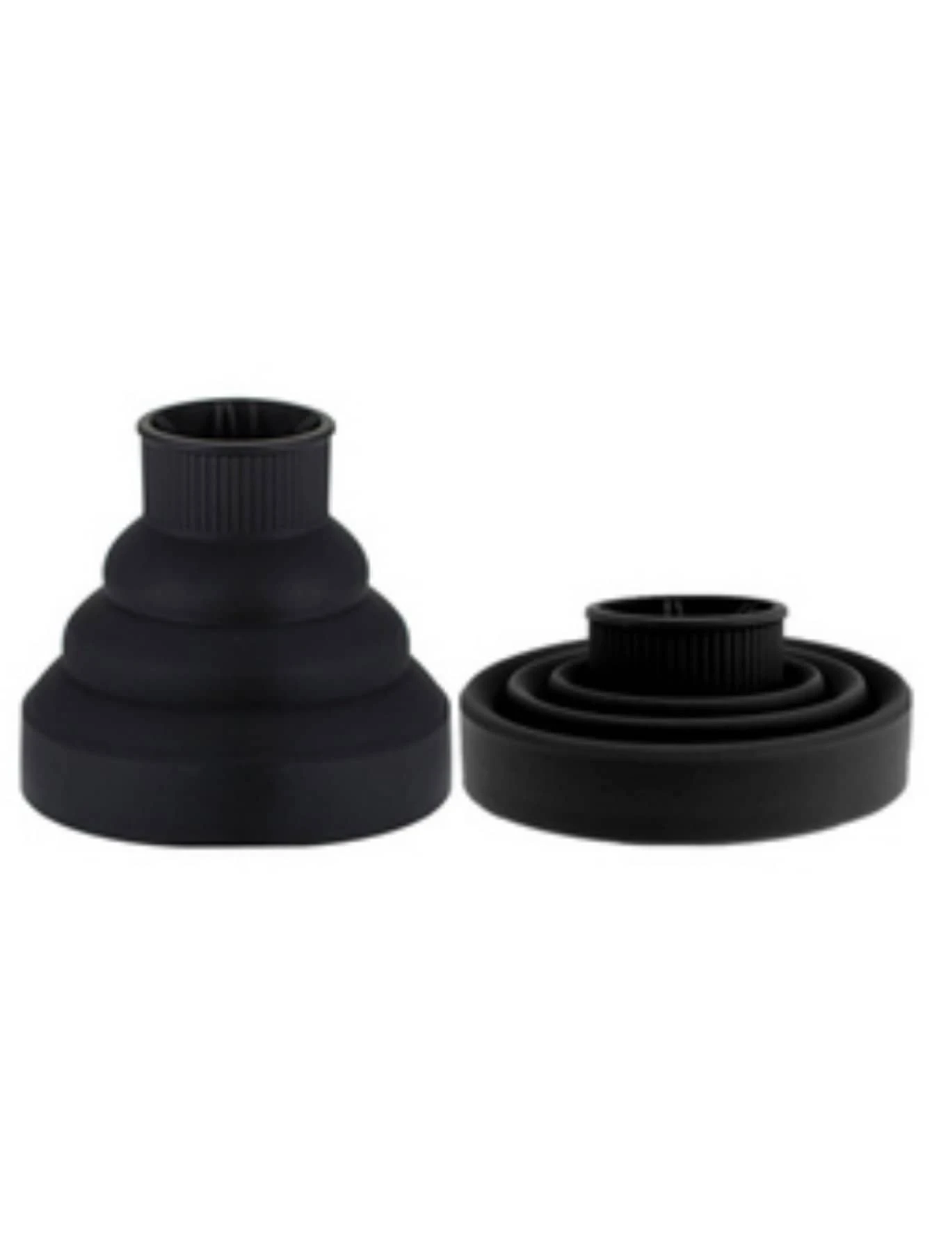 Universal Foldable Hair Dryer Diffuser For Curls And Blow Drying - Hair Curl Diffuser Cover And Hair Styling Tool Accessory - Black - View 1