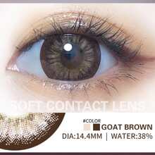 1 Pair Color Goat Series Contact Lenses Yearly Use 14.4mm - Brown - View 1