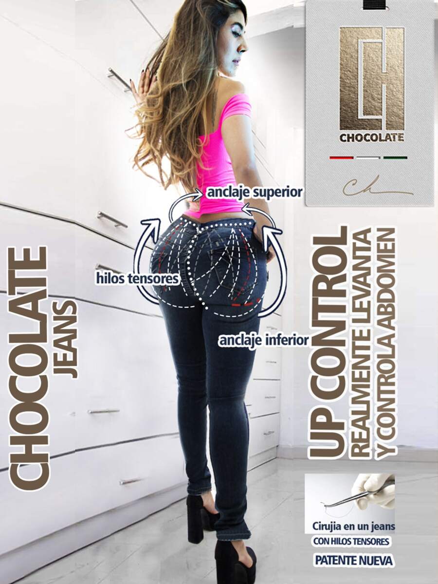 Chocolate Jeans Jeans chocolate Push up - Neblina azul - Ver 1