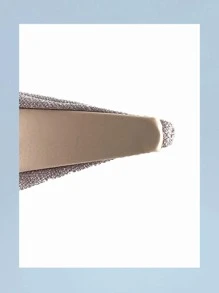 1入組女士們休閒素色寬邊結飾髮箍適用於日常穿著和活動 - 灰色 - 查看 4