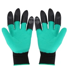 1 Pair Garden Gloves With Claws - Perfect For Digging, Planting, Weeding, Seeding - Protects Nails And Fingers - Essential Gardening Supplies And Tools