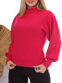 Women Sweaters - Màu Hoa hồng đỏ - Xem 3
