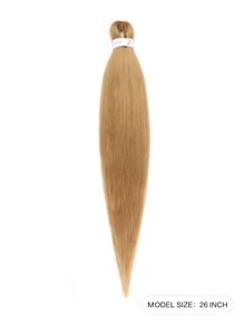 Pre-Stretched Braiding Hair Long Braiding Hair Yaki Texture Soft Crochet Braids,  Hot Water Setting Twist Synthetic Braiding Hair Extensions - Light Brown - View 2