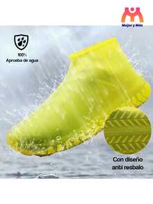 Cubre Zapatos Tenis Silicon Impermeable Bota Para Lluvia + ¡Regalo! - Rojo - Ver 4