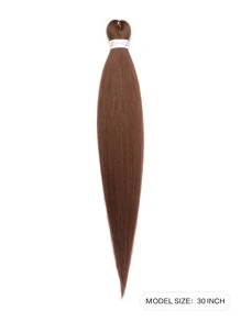 預拉伸編織頭髮長編織頭髮燒紋理柔軟鉤針辮子,熱水定型扭曲合成編織接發 - Dark Brown - 查看 3