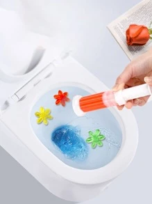 1pc Toilet Deodorant Gel With Flower Fragrance For Eliminating Odor In Bathroom - Multicolor - View 1
