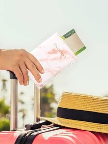 大理石護照套,男女旅行護照套,輕巧旅行錢包配件