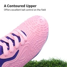 Boys Girls Soccer Cleats Kids Football Shoes Back To School Shoes Toddler/Little Kid/Big Kid - Hồng - Xem 5