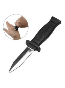 iTechjoy Magic Prop Retractable Knife Cutter Dagger Toy Disappearing Slide Joke Fake Trick - Black and White - View 2