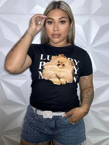 Women T-Shirts - màu đen - Xem 3