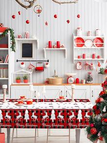 1片聖誕馴鹿桌布 - 彩色 - 查看 4