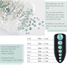 ART LALIC Đá Opal Trắng Pha Lê, Pha Lê Thủy Tinh Phẳng Và Đồ Trang Trí Cho Nghệ Thuật Làm Móng Tay, Mặt Dây Chuyền Móng Tay Tự Làm, Đá Quý Cho Móng Tay, Phụ Kiện Làm Móng Tay - trắng - Xem 3