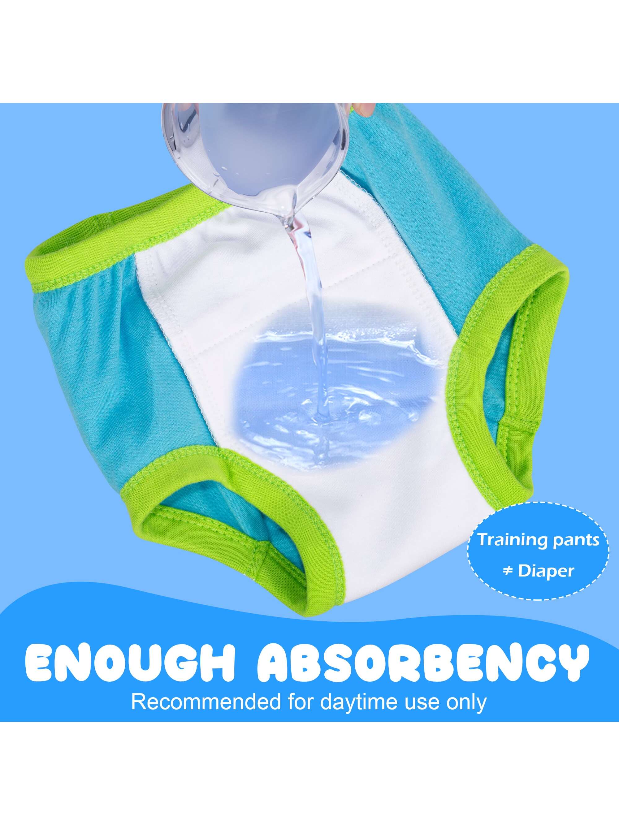 6-Pack Toddler Potty Training Pants, 100% Cotton Soft And Absorbent Training Underwear For Boys , Ages 12 Months To 5 Years