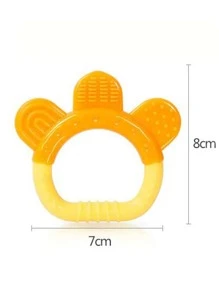 Infante Neonati 1 pezzo Massaggiagengive carino trifoglio forma giallo silicone , alta temperatura resistente , adatto per baby's