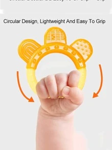 Infante Neonati 1 pezzo Massaggiagengive carino trifoglio forma giallo silicone , alta temperatura resistente , adatto per baby's