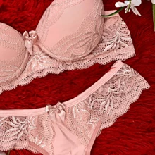Women Bra & Panty Sets - 淺粉色 - 查看 1