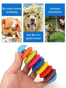 1pc Colorful Gear Shaped Dog Tooth Cleaning And Grinding Toy - Multicolor - View 4