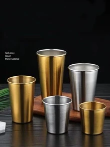A Single Walled Stainless Steel Cup With Two Color Options And Six Different Capacity Choices, Suitable For Home, Restaurant, Cafe And Other Places, Can Be Used As Coffee Cup, Milk Tea Cup, Cold Drink Cup, Water Cup Etc.