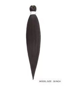 Pre-Stretched Braiding Hair Long Braiding Hair Yaki Texture Soft Crochet Braids,  Hot Water Setting Twist Synthetic Braiding Hair Extensions - Black-brown - View 3