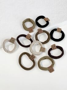 10入組不傷髮的彈性髮圈 - 彩色 - 查看 2