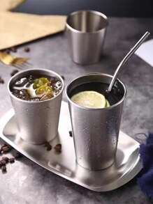 A Single Walled Stainless Steel Cup With Two Color Options And Six Different Capacity Choices, Suitable For Home, Restaurant, Cafe And Other Places, Can Be Used As Coffee Cup, Milk Tea Cup, Cold Drink Cup, Water Cup Etc.