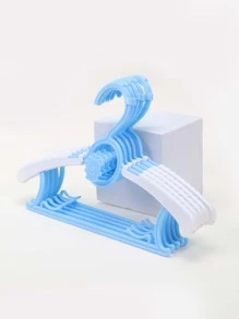 30pcs Kids' Multi-functional Anti-slip Retractable Plastic Clothes Hanger For Baby Clothes Drying And Storage
