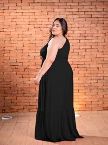 Plus Size Dresses - màu đen - Xem 3